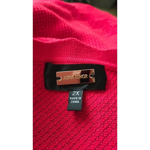 Alexia Admor short sleeve dress midi red size 2X - Picture 5 of 8